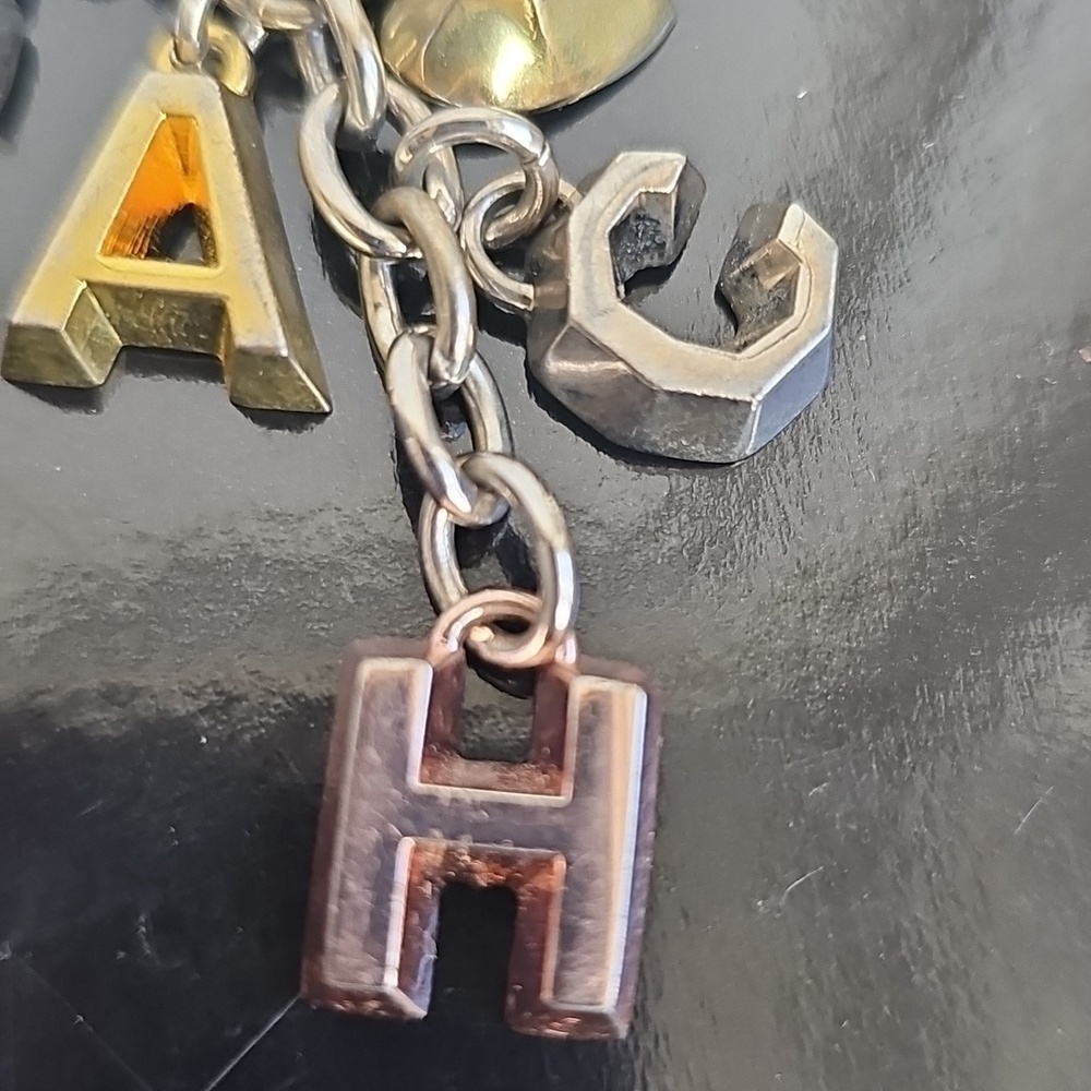 Coach Multi Metallic Letter Keychain Bag charm - Picture 5 of 6